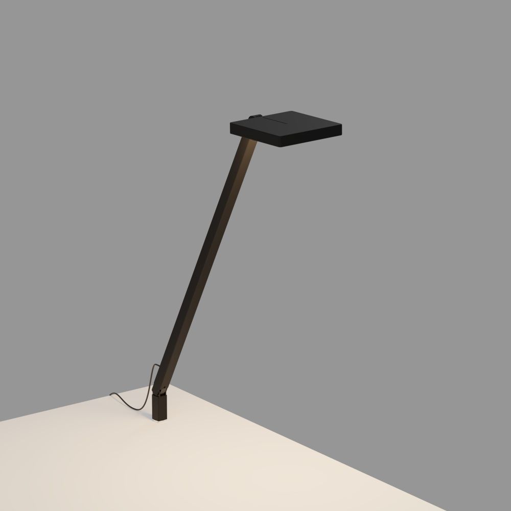 Koncept Lighting FCD-1-MTB-THR Focaccia Solo Desk Lamp with through-table mount (Matte Black)
